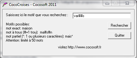 saisissez votre mot avec les lettres manquantes